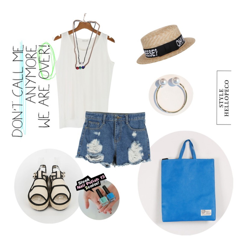 Untitled,YOU & ME 솔리드크로스,daily monday Soft flare sleeveless[기본나시,포인트나시,절개나시,디테일나시,레이온나시]등을 매치한 코디