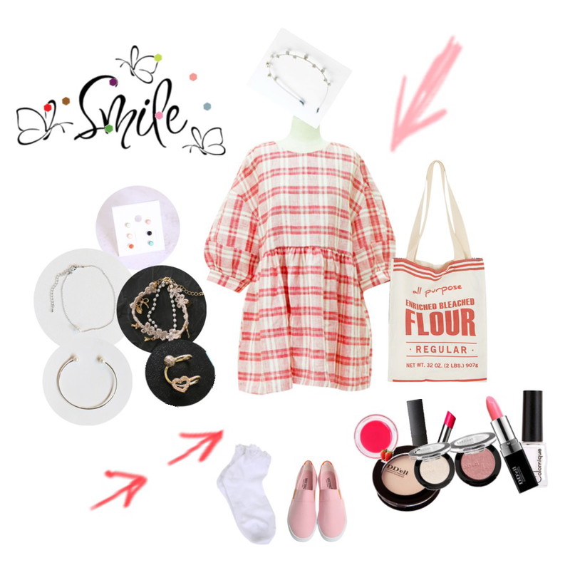 Rough & Detail lucia fabric slip-on, shoes,BROWNBUNNY 쁘띠(주문폭주!),BROWNBUNNY linen check ops(인기상품)등을 매치한 코디