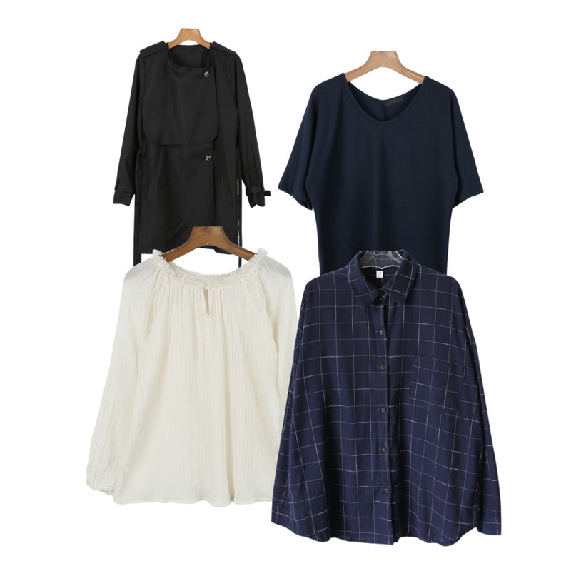 daily monday Tassel button blouse[테슬,블라우스,가을블라우스,남방,여자블라우스],daily monday Always good trench-coat[얼웨이즈굿트렌치코트,트렌치코트,바바리,기본바바리,면바바리],daily monday Front-u back-v tee[프론트유백브이티,유넥티,기본티,베이직티셔츠,레이어드티,가을용반팔티,티셔츠]등을 매치한 코디