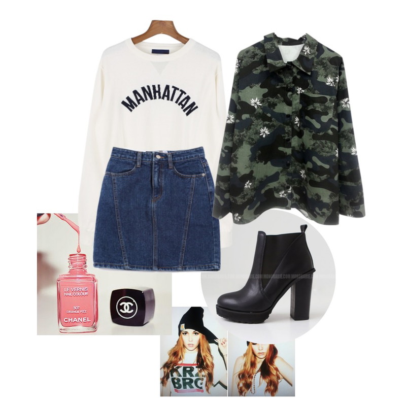 hat,nail,MONOBARBIE [RB1105] 모블린Black 10cm등을 매치한 코디