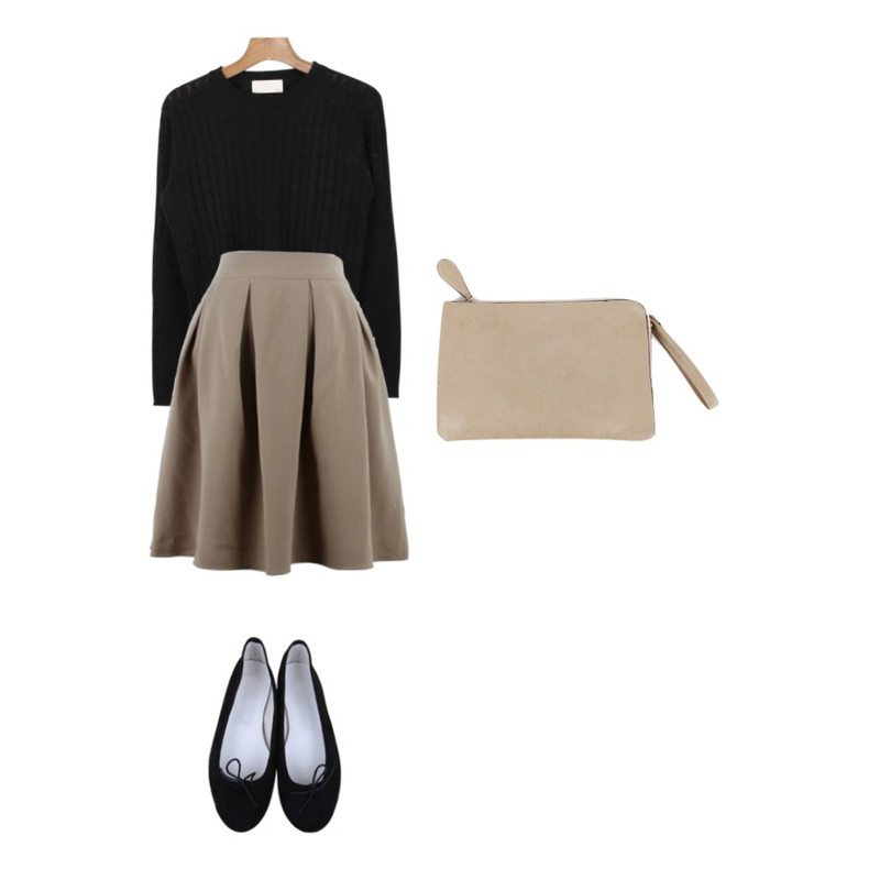 BROWNBUNNY 레페토,고민,daily monday Deep color twist knit[꽈배기니트,니트,기본니트,베이직니트]등을 매치한 코디