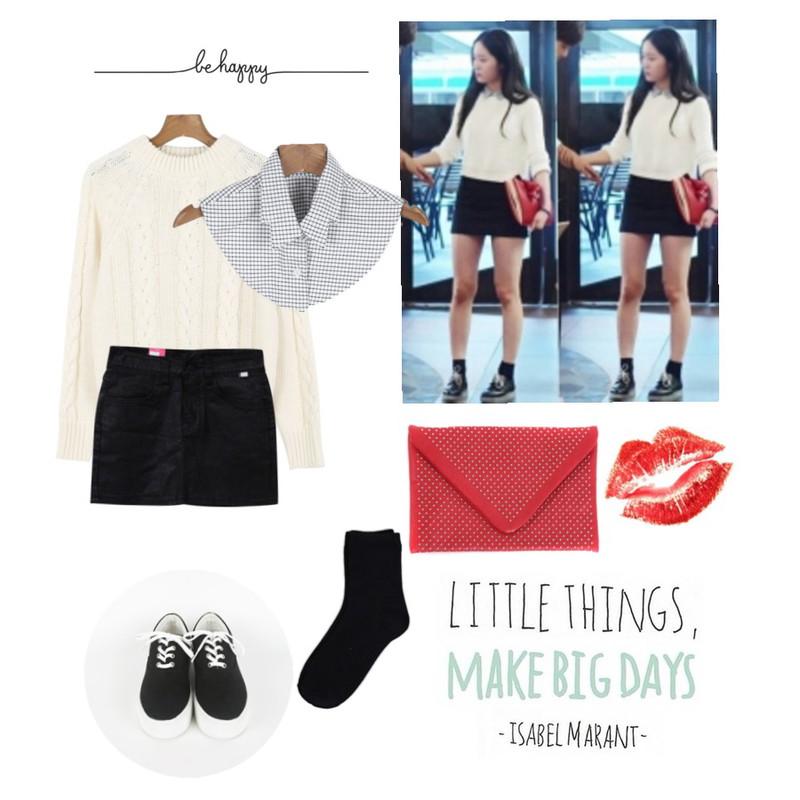 daily monday Point shirt collar,daily monday Urban twist knit[니트,꽈베기니트,니트,꽈배기],ㄱ등을 매치한 코디