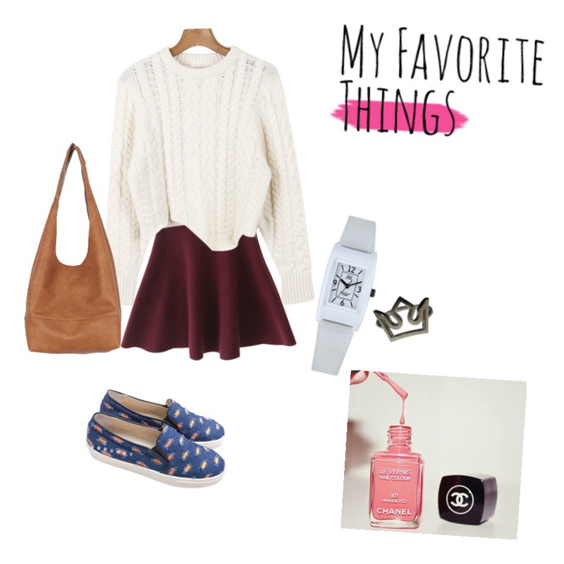 Rough & Detail knit flared high waist, sk,MFT,daily monday Twist round unbalance knit[니트,언발니트,기본니트,울니트,라운드니트]등을 매치한 코디