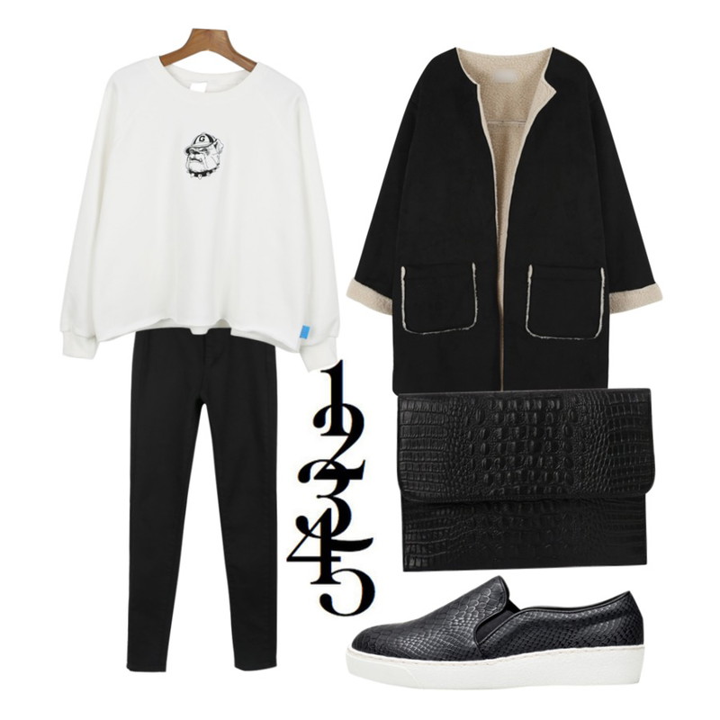 daily monday High-waist cozy pants[하이웨이스트코지팬츠,하이웨스트스키니,스키니,코튼팬츠,스키니팬츠,하이웨이스트],BY YOU&ME 라운드햅무스탕,biznshoe Colored leather slip-on (4color)등을 매치한 코디