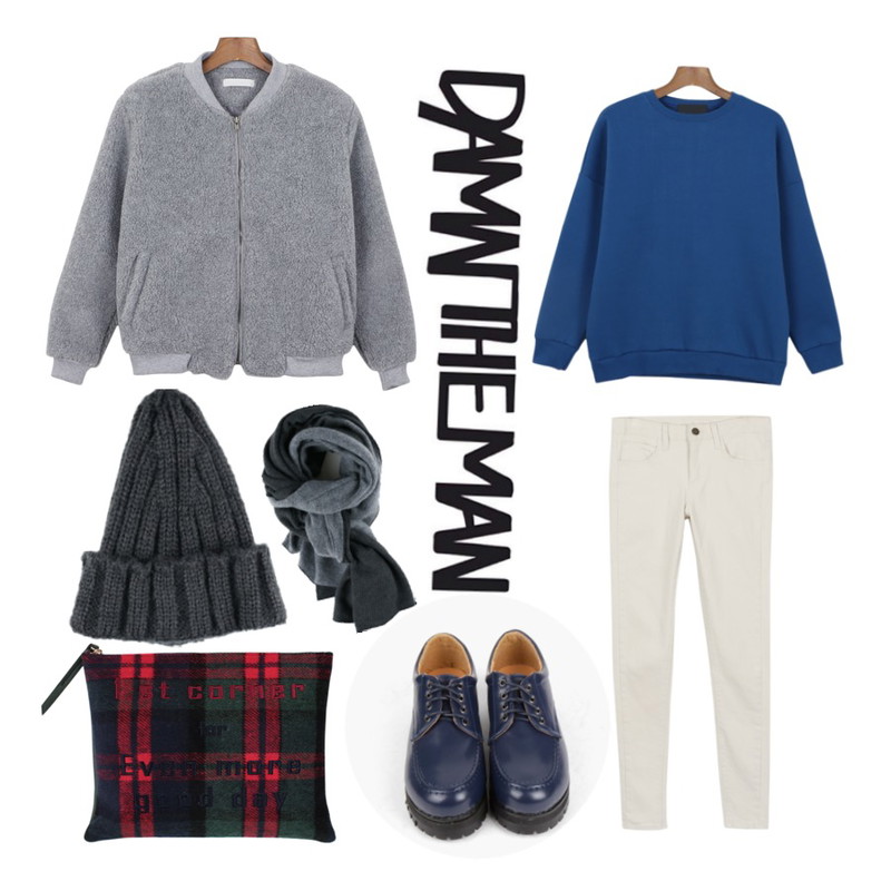 daily monday Golgi knit beanie[니트비니,비니,골지비니,모자],MIND ME 로버 (2color) [Shoes] [닥터마틴로퍼,호킨스로퍼,검정로퍼],daily monday Sporty short bush jumper[점퍼,양털점퍼,덤불점퍼,덤풀,양털,아우터,숏점퍼,미니점퍼]등을 매치한 코디