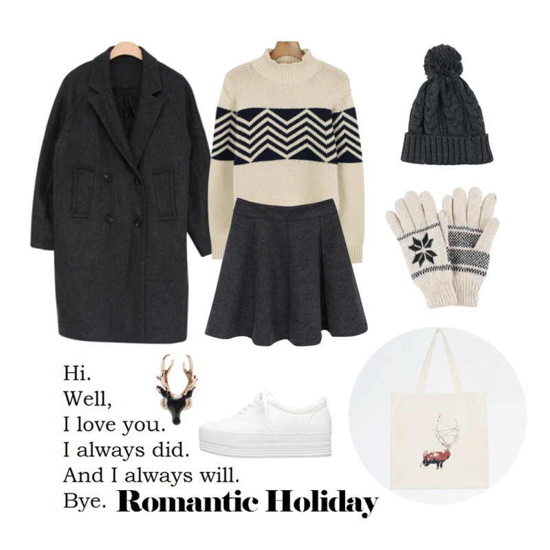 Rough & Detail modern flare banding, sk,daily monday Zigzag turtleneck knit[지그재그터틀넥니트,폴라니트,폴라,니트,무늬니트,숏니트,터틀넥],MIND ME Mono coat (2color) 두툼한소재!너무이뻐요:)  [coat] 등을 매치한 코디