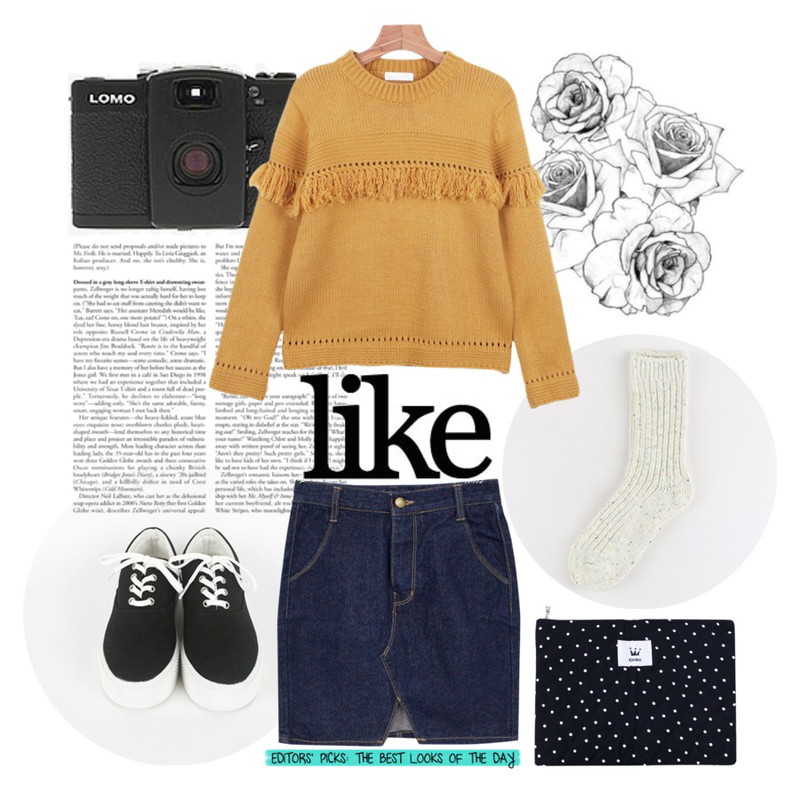 Untitled,LOMO,daily monday Color Mix Knit Socks등을 매치한 코디