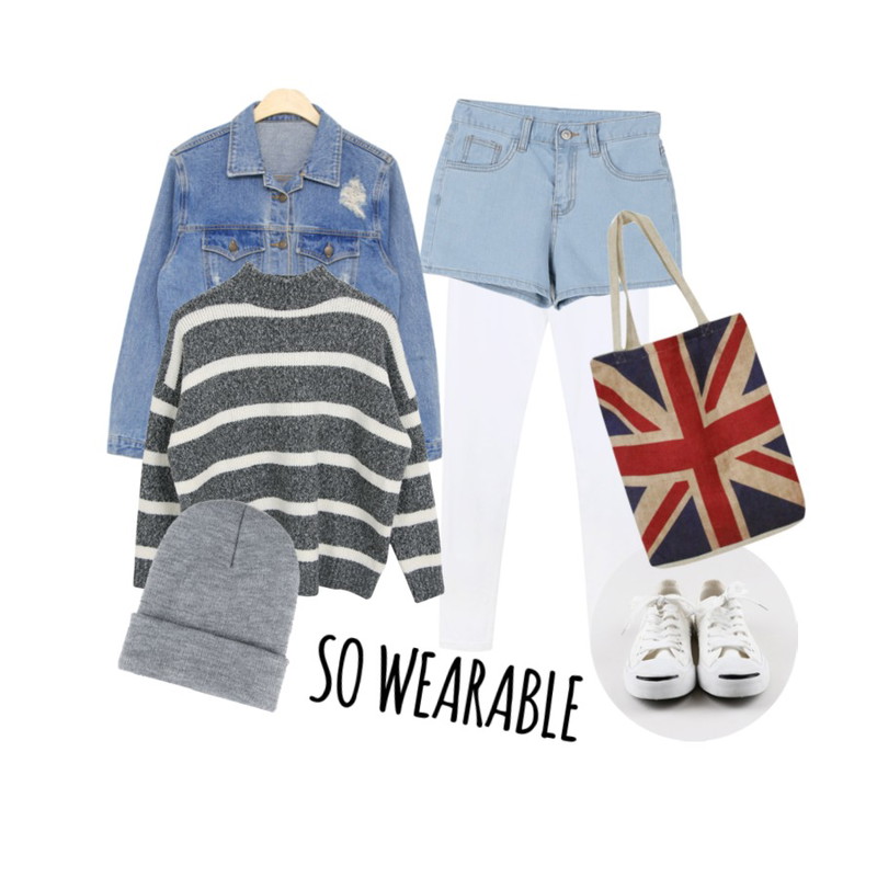 daily monday Basic timeless leggings,daily monday Grang denim short pants[반바지,데님,숏팬츠,팬츠,바지],MIND ME 웨스턴[Jacket]등을 매치한 코디