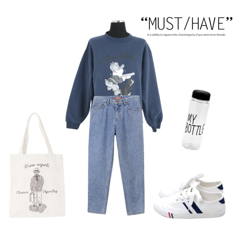 Untitled,Salon de byme 포츈 기모 mtm ( 그레이 , 네이비 , 브라운 ) 업뎃전 문의 많았던 제품!,biznshoe Urban denim pants (2color)등을 매치한 코디