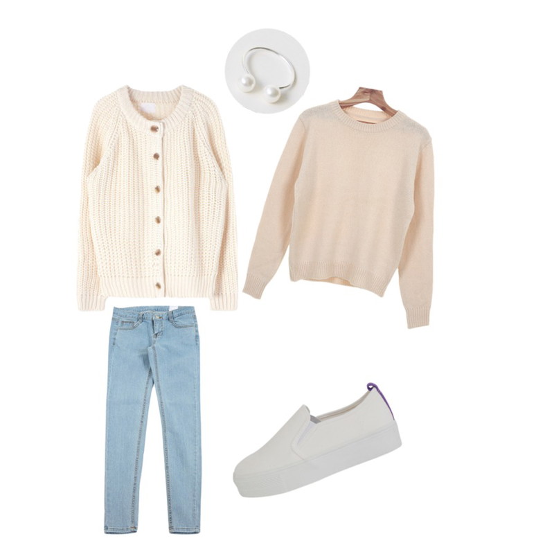 Zemma World Moma knit{젬마월드 단독}2015 SPRING BASIC ROUND KNIT가볍게 입을수있는 봄컬러니트!,MIXXMIX 롤리조 로코 니트,Zemma World 9-length skinny pants깔끔한 기장의 9부 데님 스키니산뜻한 컬러로 기분좋은 데일리 팬츠등을 매치한 코디