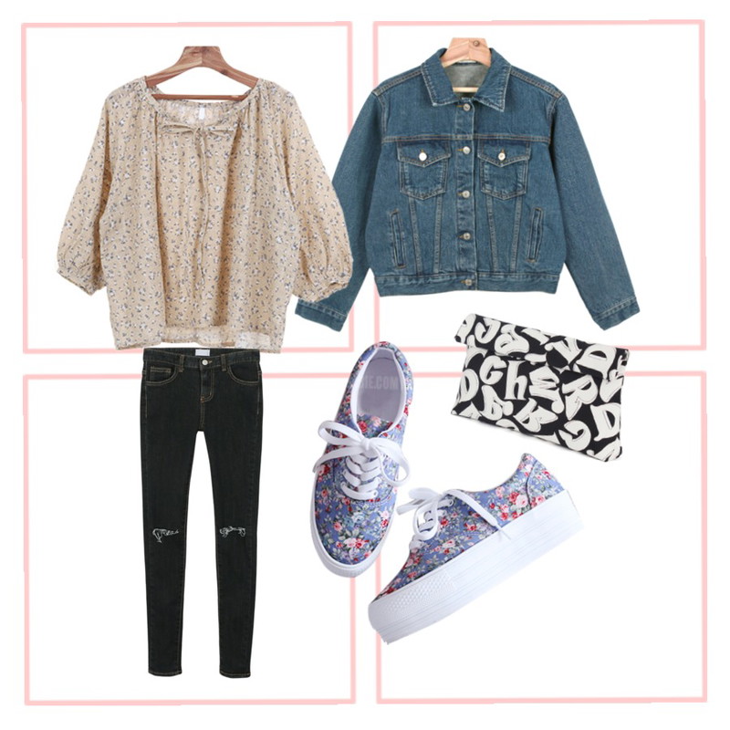 frame,daily monday Off minimal cotton jacket(4월중 입고예정),Zemma World Berry blouse여름까지 입을수있는 면마혼방! 러블리♡과하지 않은 풍성함으로 사랑스럽게-!등을 매치한 코디