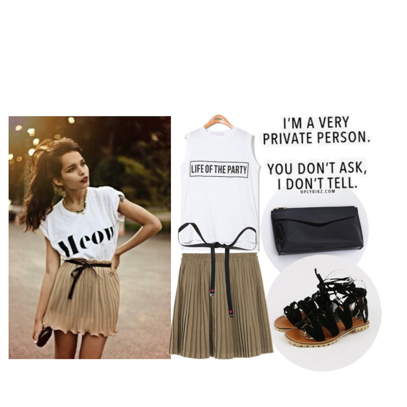 004,daily monday Natural gladiator sandals,TODAY ME [bag]에나멜 클러치백등을 매치한 코디