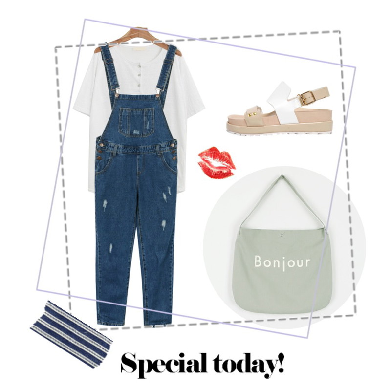 daily monday Bonjour shoulder bag,biznshoe Chunky enamel sandal (2color),TODAY ME [tee]촉 단추티등을 매치한 코디