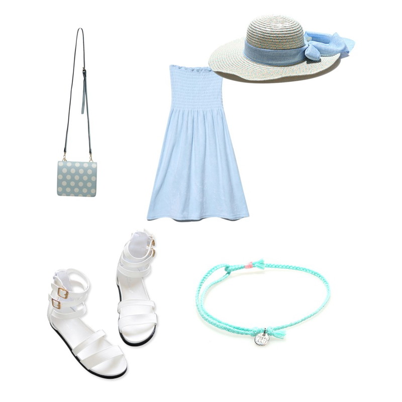 common unique [SHOES] SAINT SANDLE,Reine Sleep Pajamas Onepiece,Reine Kokopam Pastel Bracelet등을 매치한 코디