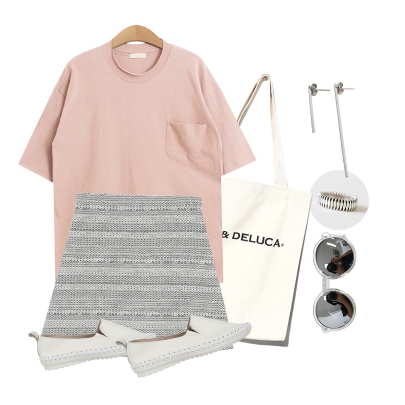 Reine Everyday Practical Eco Bag,daily monday Silver round oval ring(silver 925),TODAY ME [tee]크로이 포켓티등을 매치한 코디