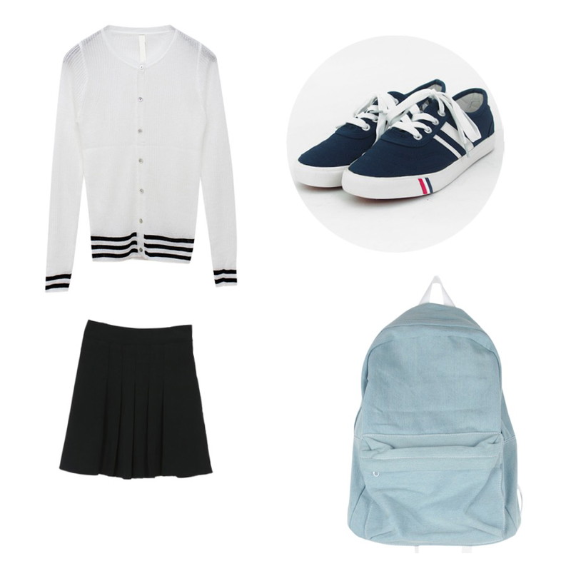 TODAY ME [shoes]컬러뷰 슈즈,Rough & Detail marine line, cd_white,Zemma World 루팡 (sk)등을 매치한 코디