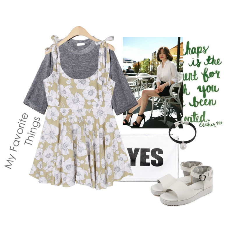 green words,-,Reine I Say Yes Bag등을 매치한 코디