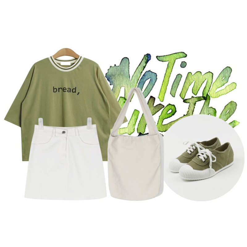no time,daily monday Stubby cotton sneakers,TODAY ME [tee]브렛 티등을 매치한 코디