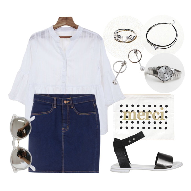 Reine Sensuous 3 Set Ring & Bracelet,Reine Another You Thing Clutch Bag,Zemma World 칸나 (bl)등을 매치한 코디