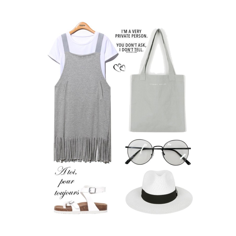 MIND ME 야라 (2color)(4월말 입고예정),daily monday Simple cotton bag,Reine Vintage Suspender Onepiece Set등을 매치한 코디