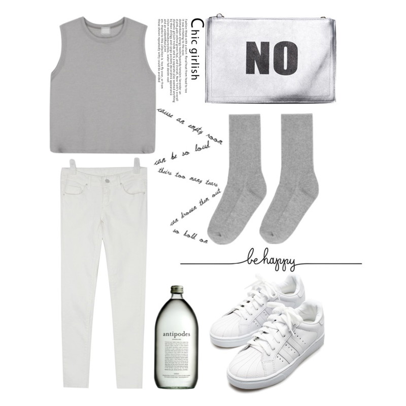 MIXXMIX 데이 심플 슬리브리스,Reine I Say No Bag,AIN slim basic cotton skinny pants (6 colors)등을 매치한 코디
