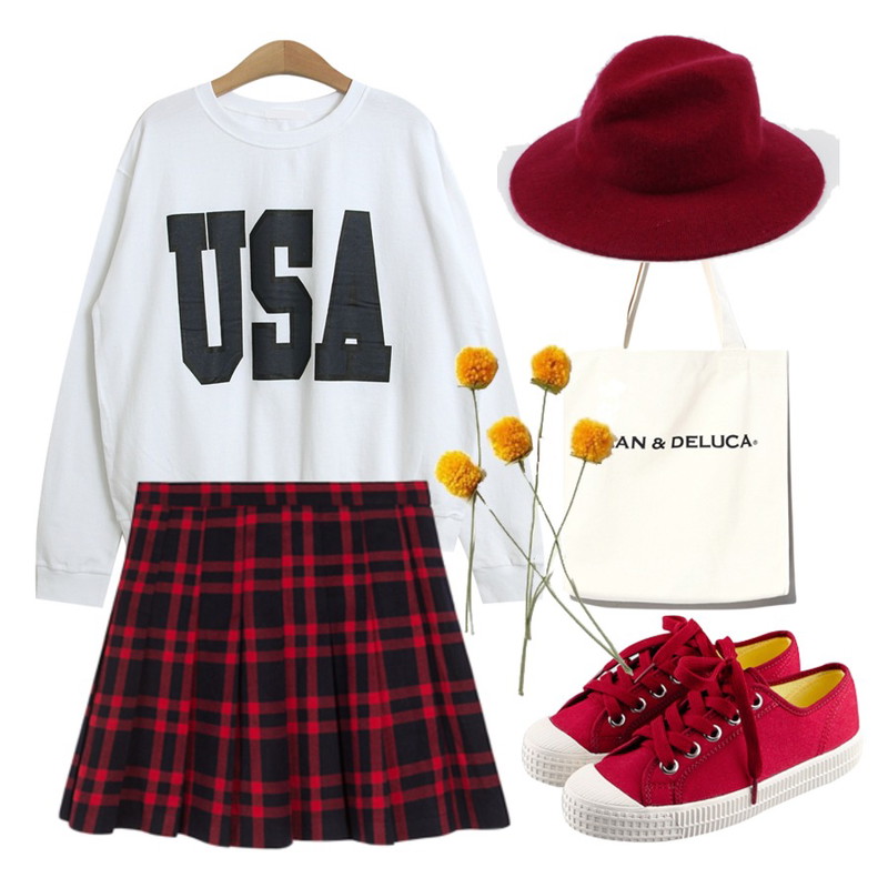 daily monday Basic converse shoes,Reine Everyday Practical Eco Bag,TODAY ME [mtm]USA 맨투맨등을 매치한 코디