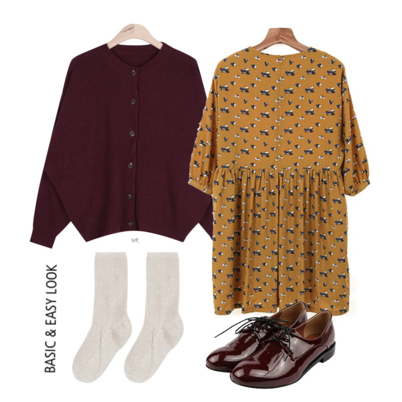 MIXXMIX 심플 롱 데일리 삭스,AIN over drop knit cardigan (4 colors) 입고지연,Zemma World 일랑일랑 (ops)등을 매치한 코디