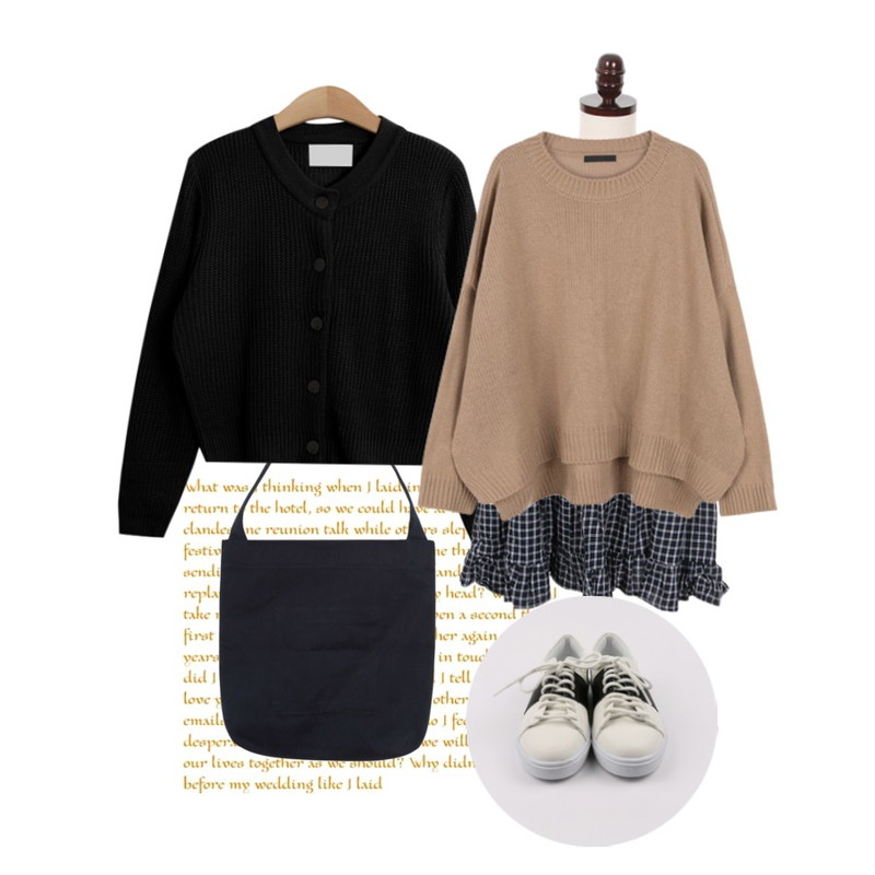 6,TODAY ME [cardigan]마르티나 가디건,AIN girlish white bag등을 매치한 코디