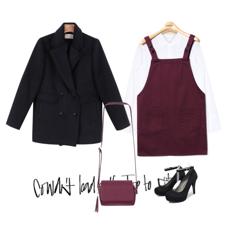 insta@thewriting,Reine 포텐 오버롤 원피스,AIN simple round detail shirt등을 매치한 코디