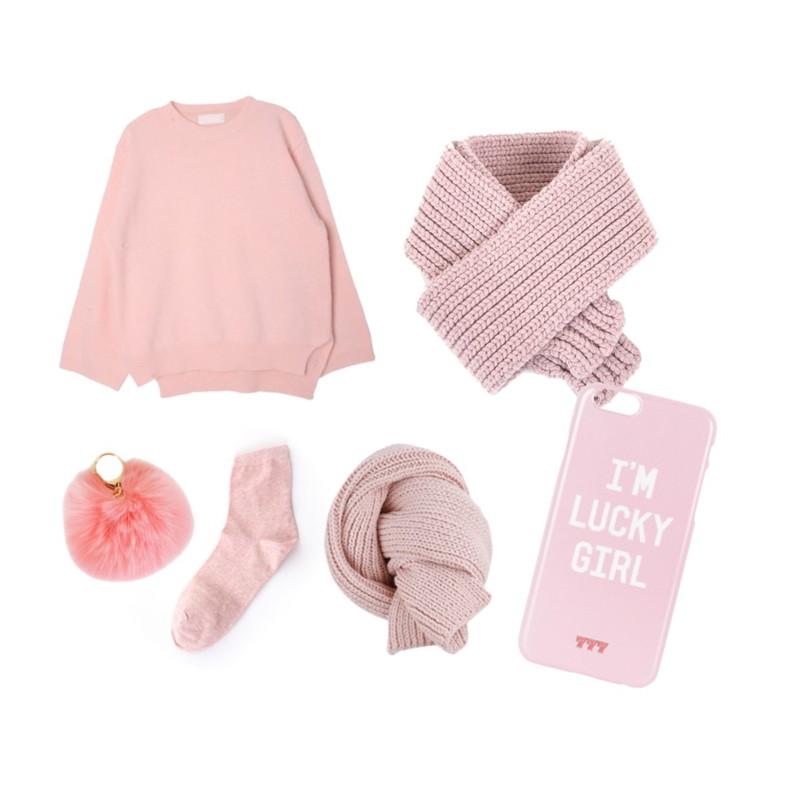 Zemma World 컬러-삭스,daily monday Basic knit long muffler,DORA 라임앙고라니트등을 매치한 코디