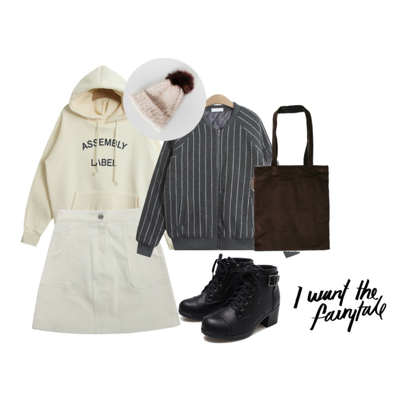 TODAY ME [jumper]브루놀 점퍼,TODAY ME [mtm]어셈블리 후드티,DORA 멜로우에이SK등을 매치한 코디