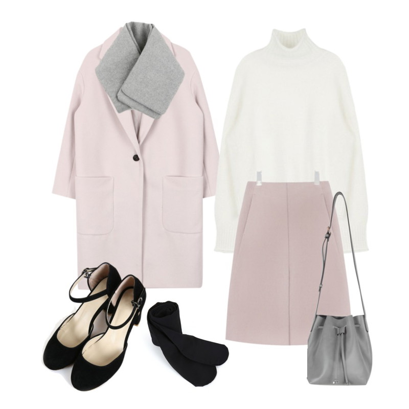 Zemma World 250D-보온/압박스타킹,Zemma World 네일컬러 (shoes),biznshoe Pocket long coat (4color)등을 매치한 코디