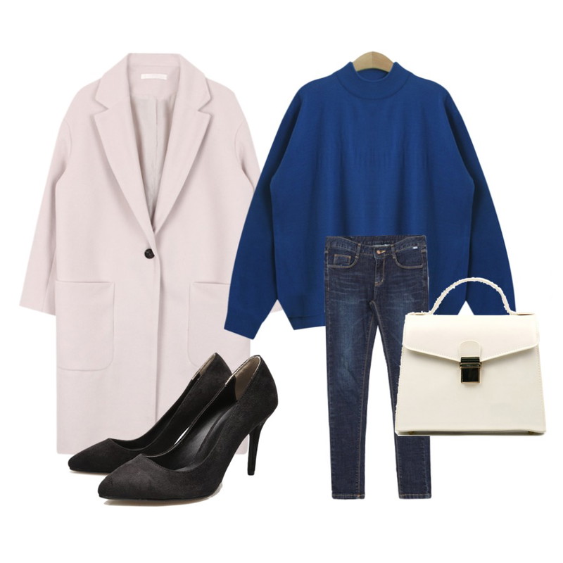 biznshoe Pocket long coat (4color),BANHALA 자동포토샵 팬츠,TODAY ME [knit]클로디 니트등을 매치한 코디