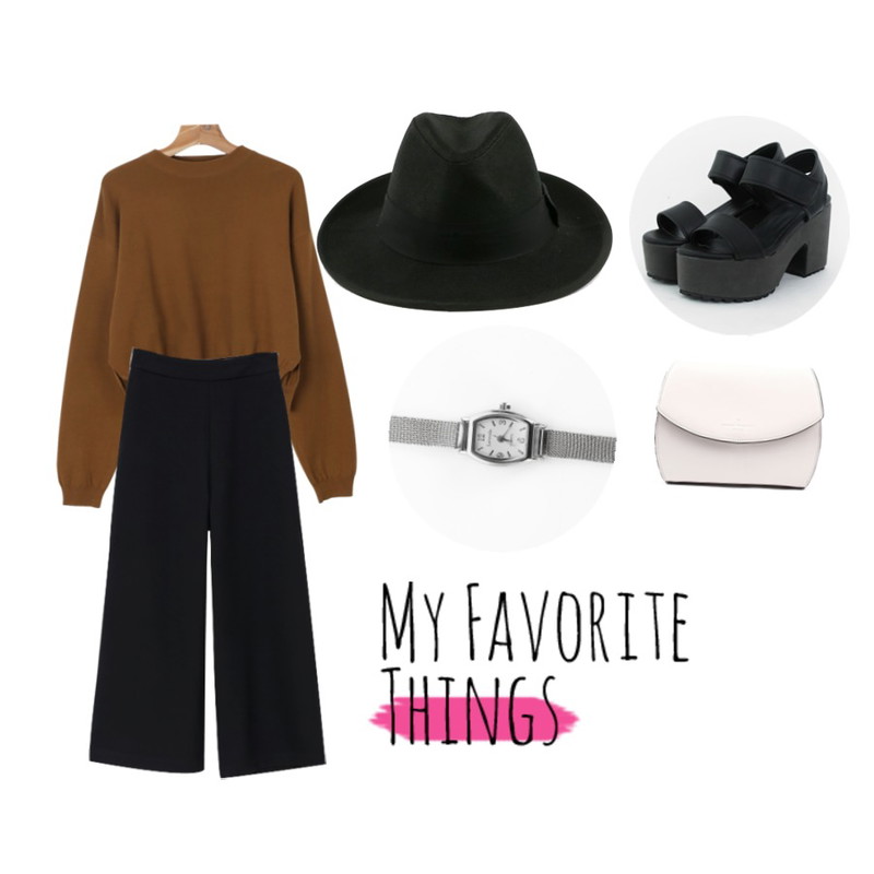 TODAY ME [shoes]파크 슈즈,daily monday Plain color knit,common unique [BOTTOM] HIGH WAIST CROP PANTS등을 매치한 코디