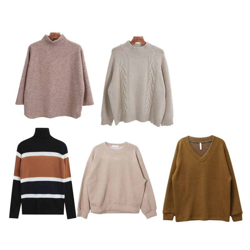 TODAY ME [knit]웬즈 폴라 니트,Zemma World 너만생각해 (knit),Zemma World 모드하프넥 (knit-t)등을 매치한 코디