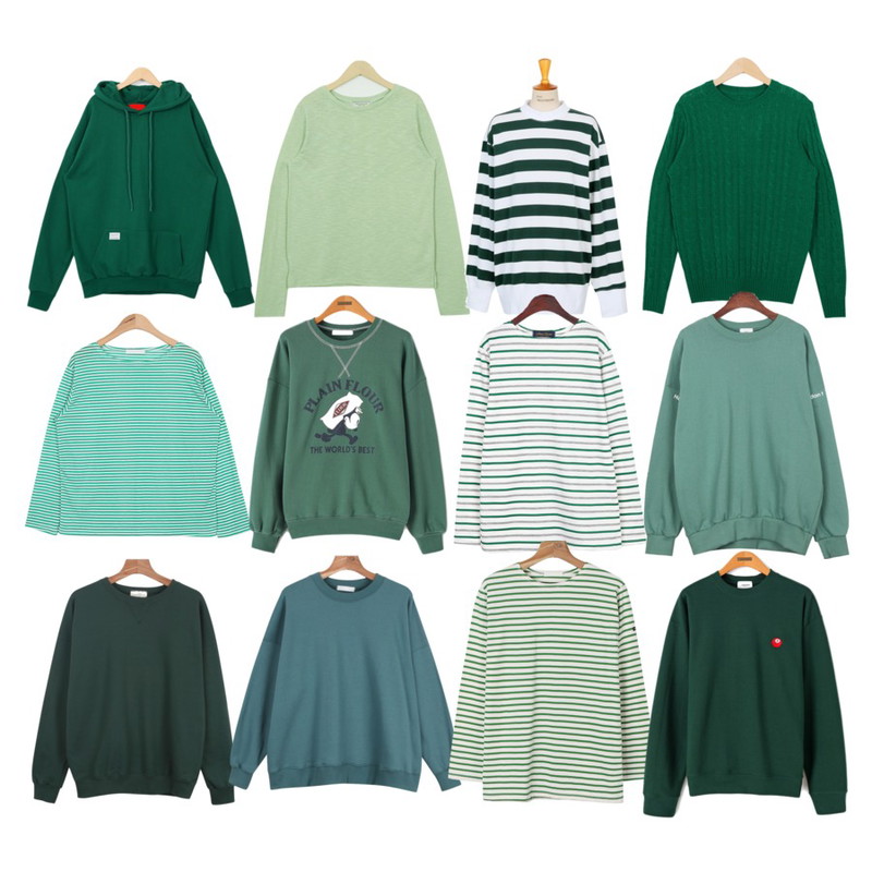 From Beginning Made_top-092_papillon stripe mtm (size : free),From Beginning Made_top-091_slab basic T (size : free)[블랙,소프트핑크,화이트 9일 입고예정],From Beginning Daily loose-fit hood mtm_B (size : free)등을 매치한 코디