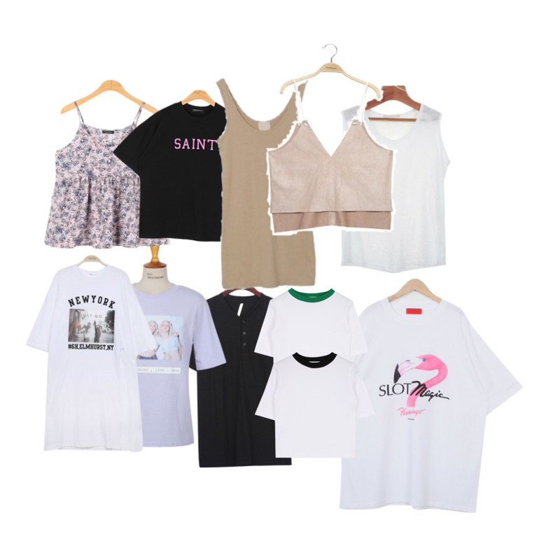 From Beginning Flamingo over-fit T_B (size : free),BANHALA 헨리 티셔츠,From Beginning Pastel girls printing T_B (size : free)등을 매치한 코디