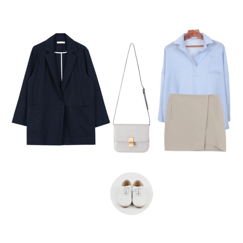 daily monday Basic everyday loafer,daily monday Unbal mini skirt,Zemma World 네이쳐 (bl)등을 매치한 코디