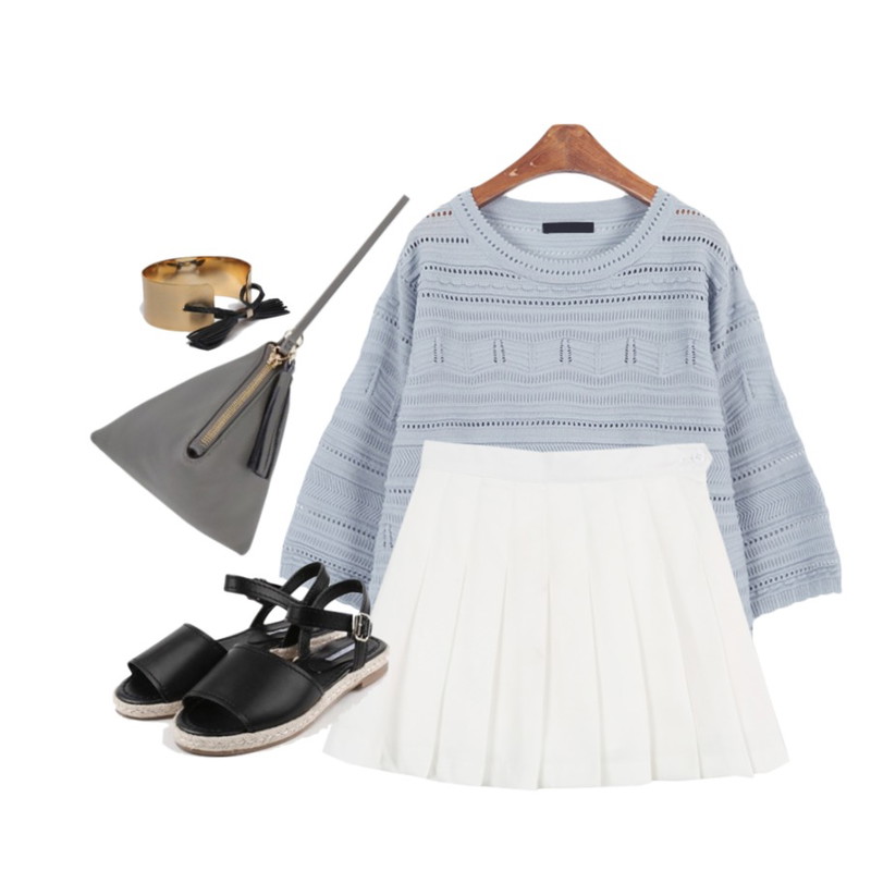 MINIBBONG 페미닌-knt,MINIBBONG 테니스바지-sk (4color, 착한가격♥),daily monday Simple espadrille sandal5/12 입고예정 등을 매치한 코디