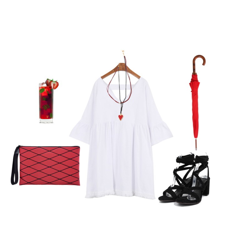 AIN gladiator style heel (3 colors),MINIBBONG 헤라-ops,red등을 매치한 코디