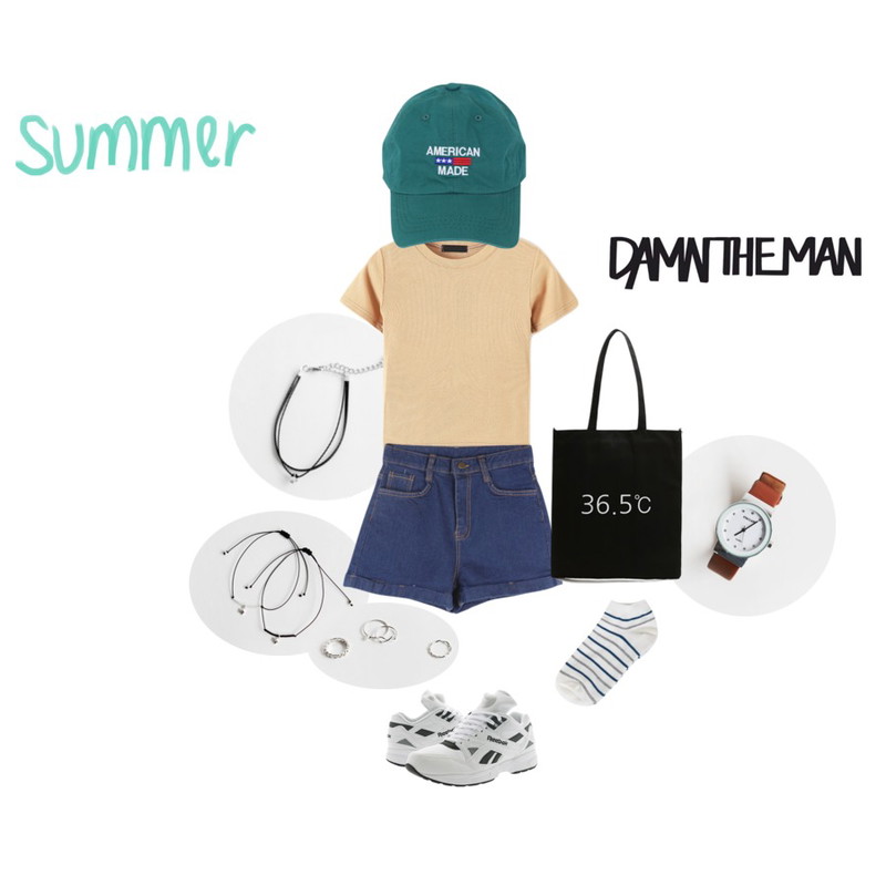 daily monday Glass frame leather watch,daily monday Silver mini star yarn Anklet(silver 925),daily monday Smile layered yarn bracelet등을 매치한 코디