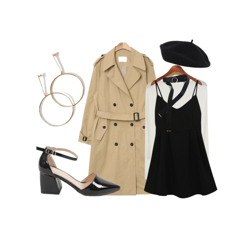 Dailyco 밤비-ops,AIN boxy fit natural trench coat (3 colors),daily monday See-through slim tee9/12 입고예정등을 매치한 코디