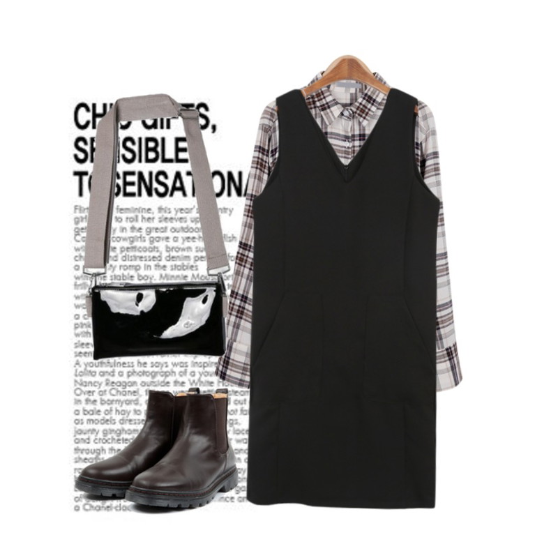 Untitled,MINIBBONG 리옹-ops,From Beginning Lone cuffs check shirts_Y (size : free)등을 매치한 코디