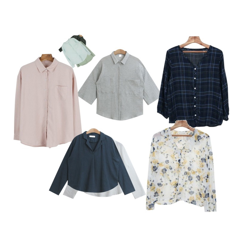 TODAY ME 어퍼 셔츠,Zemma World 어텀체크 (bl),daily monday Basic peak shirts등을 매치한 코디