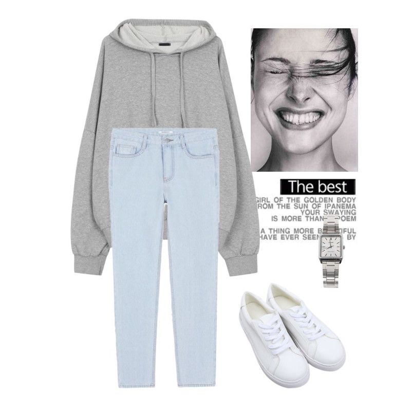 Untitled,natalie,biznshoe Long sleeve hood (3color)등을 매치한 코디