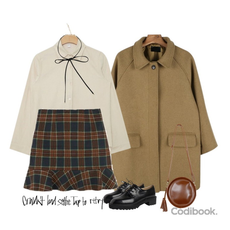 MIXXMIX 체크 컬러 머메이드 스커트,AIN basic coduroy shirts (4 colors),daily monday Standard wool coat블랙 01/09 입고예정등을 매치한 코디