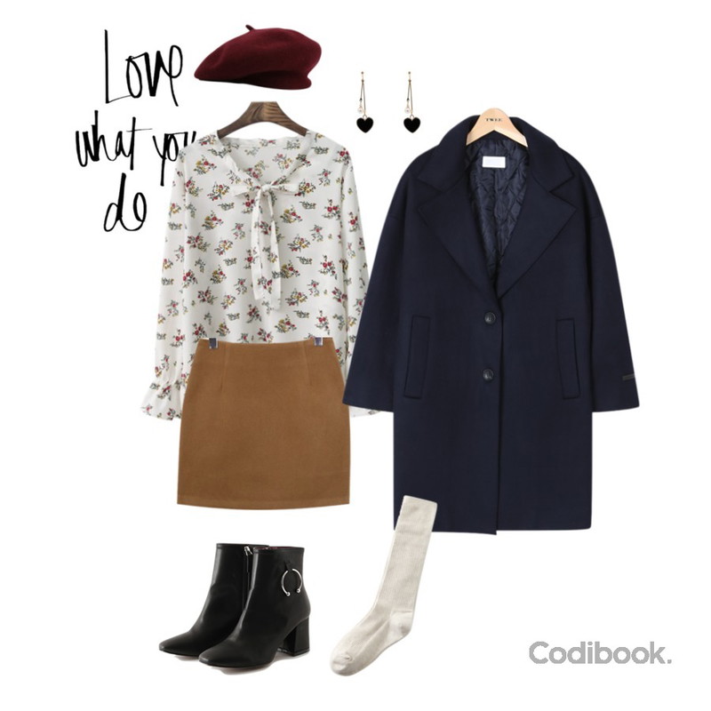 insta@thewriting,From Beginning Olssen mini skirt_K(size : S,M),LINDA GIRLS 링링 플라워 블라우스 (3color)등을 매치한 코디