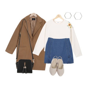 청치마,심플룩,데일리룩,스커트,치마,Girlish,유니크 코디