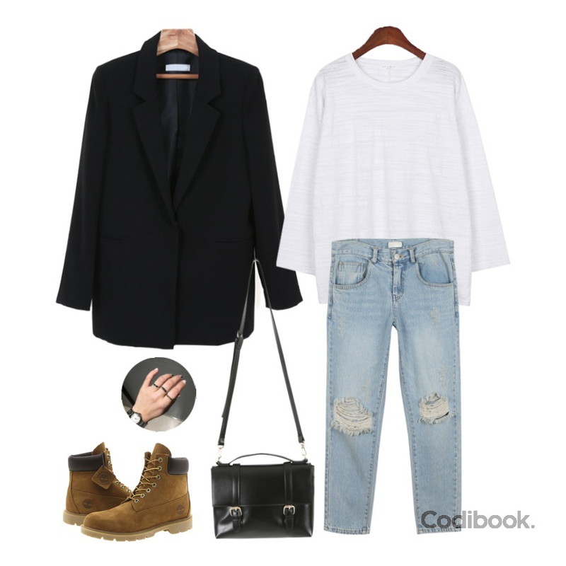 Zemma World 르테일러 (jk),daily monday Vintage knee pants,BANHALA 모더니크 티셔츠등을 매치한 코디
