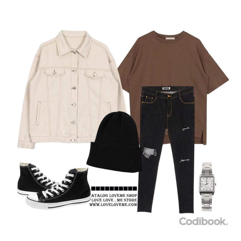 Untitled,biznshoe Half high cutting skinny (2color),biznshoe Half sleeve cotton tee (5color)등을 매치한 코디